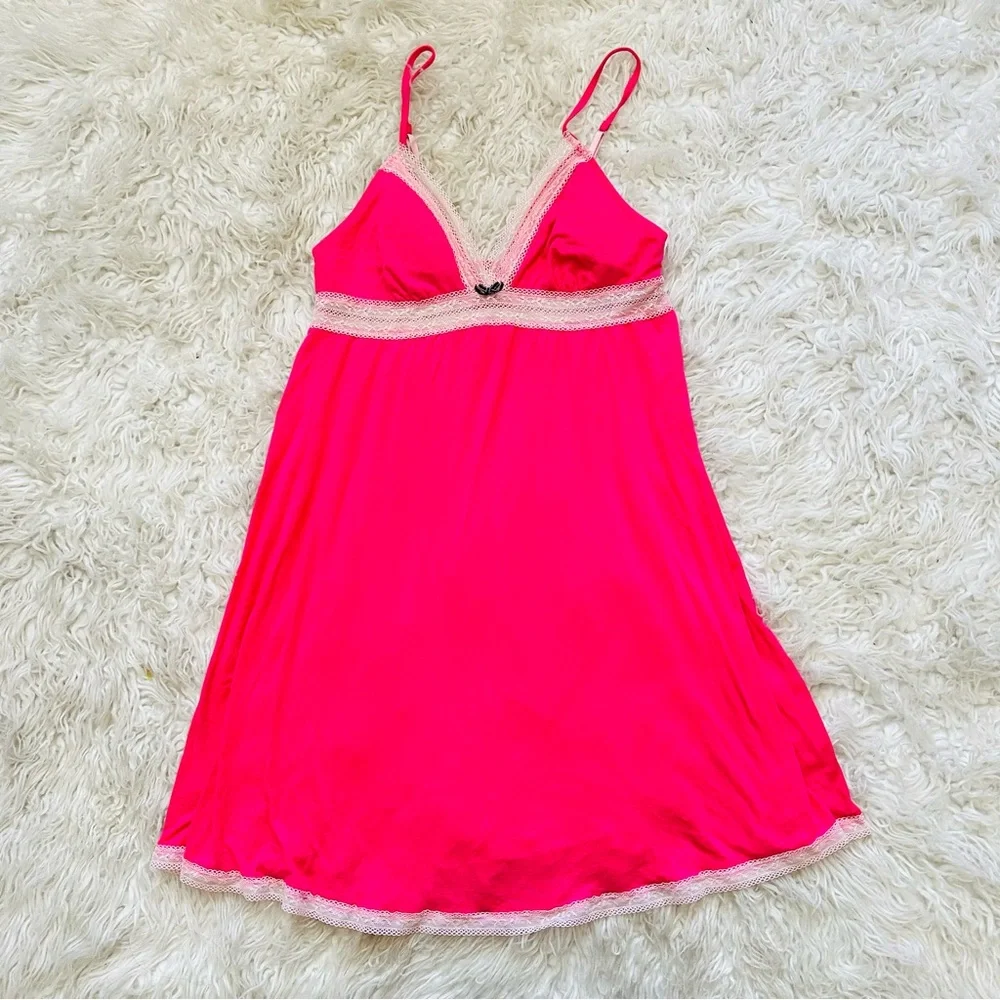 Vintage y2k Victorias secret pink slip dress lingerie - Picture 1 of 3